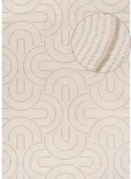Carmel Cream-Beige Geometric Rug - 6070 - 240X340 cm