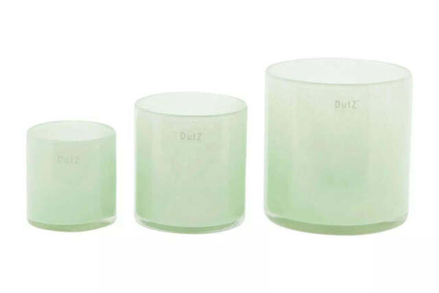 CYLINDER C1 Candleholder Votive - Mouthblown Glass by DutZ - H11 D11 cm / Green