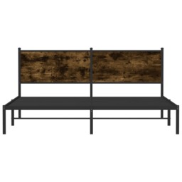 Metal Bed Frame without Mattress Smoked Oak 180x200 cm Super King - thumbnail 5