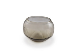 SULPHUR CANDLEHOLDER - H9 D11 cm - SMOKE - thumbnail 2