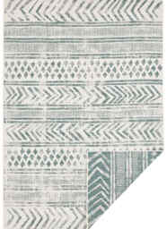 Indoor-Outdoor Reversible Geometric Green Rug - 240X340 cm