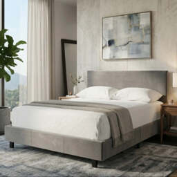 Grey King Bed - Napoli