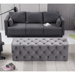 Melia Velvet Ottoman Bench - thumbnail 5