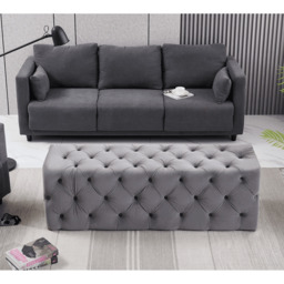 Melia Velvet Ottoman Bench - thumbnail 6