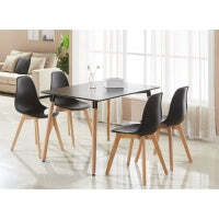 Rico Halo Dining Set with Black Table and 4 Black Chairs - thumbnail 3