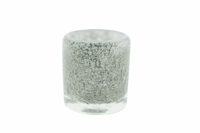CYLINDER Candleholder GALAXY - MARBLE BUBBLES / H13 x D11cm