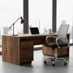 Grey Home Office Chair - Fredrick - thumbnail 3