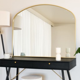 Yoko - Gold Metal Gentle Arch Mirror - 95cm x 120cm - thumbnail 2