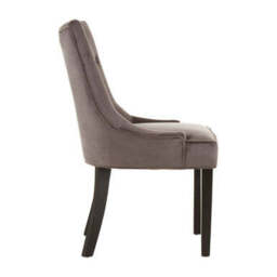 Daxton Dark Grey Velvet Button Tufted Dining Chair - thumbnail 6
