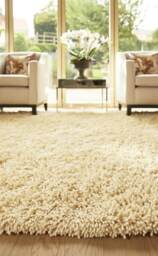 Imperial Ivory Shaggy Pile Wool Rug - thumbnail 2