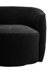 Montreal Black Boucle Effect Curved Lounge Chair With Swivel Base - thumbnail 6