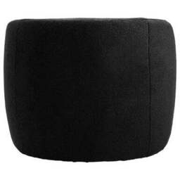 Montreal Black Boucle Effect Curved Lounge Chair With Swivel Base - thumbnail 5