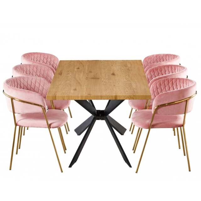 Atarah Duke LUX Dining Set - Pink / Set of 6