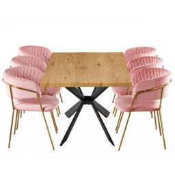Atarah Duke LUX Dining Set - Pink / Set of 6