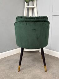 Milano Velvet Dining Chair - Green - thumbnail 3