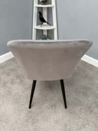 Camden Velvet Chair - Light Grey - thumbnail 3