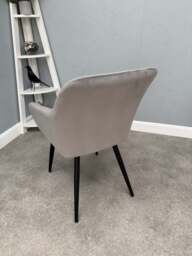 Camden Velvet Chair - Light Grey - thumbnail 2