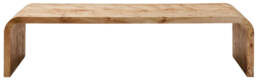 Natural Burl Wood Curved Coffee Table with Smooth Curved Edges, Mota - thumbnail 2