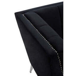Hansa Black Velvet Chair - thumbnail 5