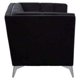 Hansa Black Velvet Chair - thumbnail 3