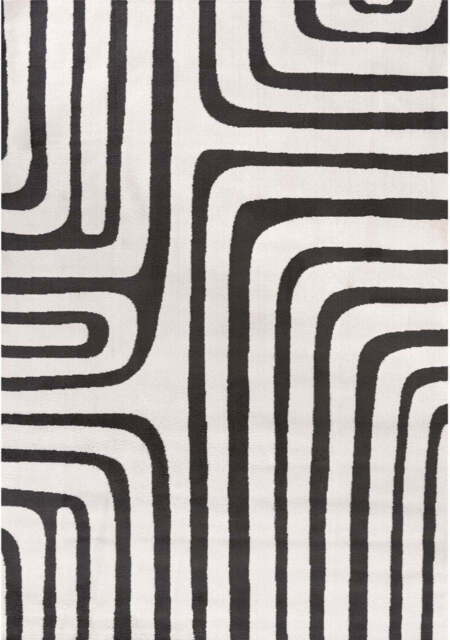 Loft Geometric Dark Grey Rug - image 1
