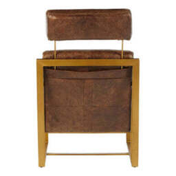 Hoxton Brown Leather Lounge Chair with Headrest - thumbnail 6