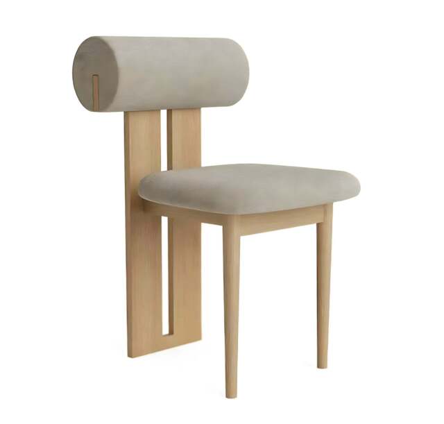 Izumi Chair - Dark Grey / Wooden / Singular
