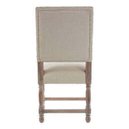 Lyon Linen Dining Chair with Oak Wood Whitewash Finish - thumbnail 6
