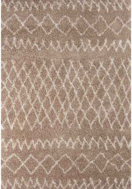 Moroccan Beige Shaggy Rug - 920 - image 1