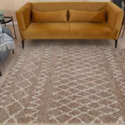 Moroccan Beige Shaggy Rug - 920 - thumbnail 6