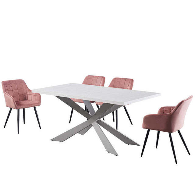 Camden Duke Lux Dining Set - Pink / Set of 4
