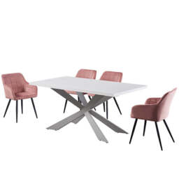 Camden Duke Lux Dining Set - Pink / Set of 4