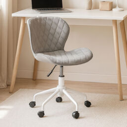 Grey and White Home Office Chair - Brent - thumbnail 1