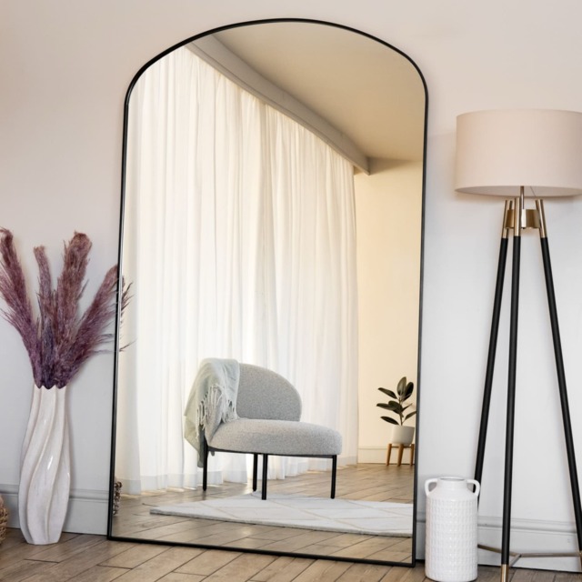 Yoko - Black Metal Gentle Arch Mirror - 200cm x 120cm - image 1