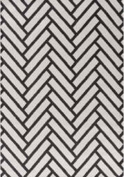 Loft Chevron Dark Grey Rug - 240X340 cm