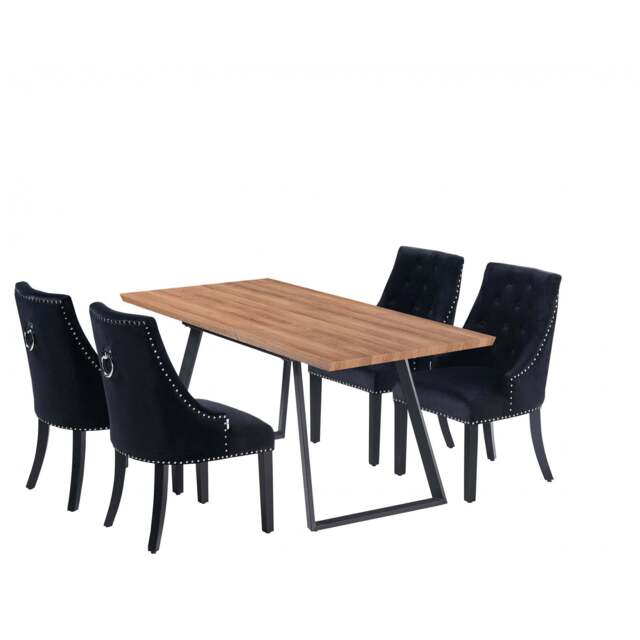 Windsor Toga Lux Dining Set - a Brown Table and Set of 4 Chairs - image 1