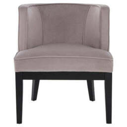 Daxton Light Grey Velvet Curved Back Chair - thumbnail 2