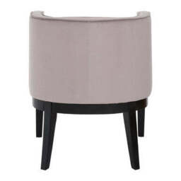 Daxton Light Grey Velvet Curved Back Chair - thumbnail 5