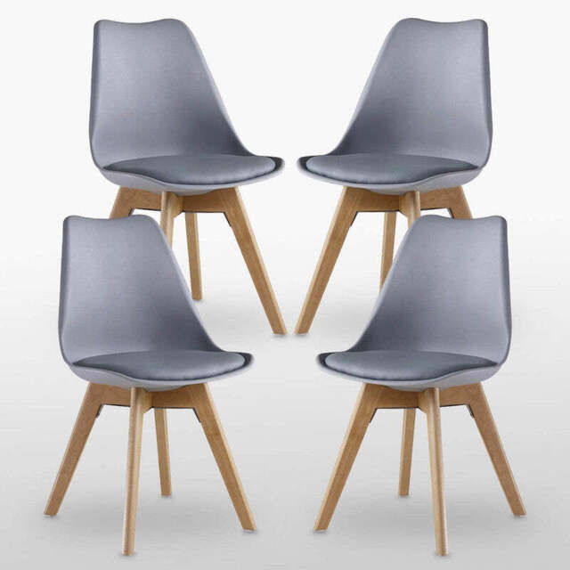 Jamie Lorenzo dining Chair - Grey / Set of 4
