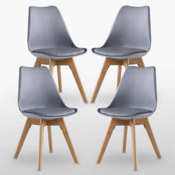 Jamie Lorenzo dining Chair - Grey / Set of 4