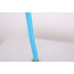 Luce Hanging Blue Ceiling Light with Oak Wood Spindle - thumbnail 4