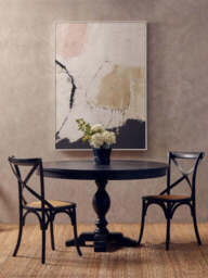 Lyon Black Oak Wood and Rattan Dining Chair - thumbnail 6