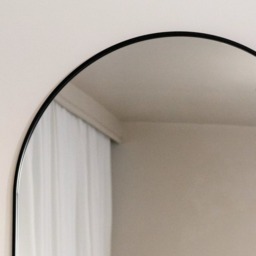 Akiko - Black Metal Arched Mirror - 120cm x 95cm - thumbnail 6