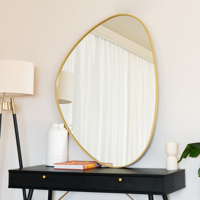 Izumi - Gold Metal Irregular Mirror - 120cm x 90cm - image 1