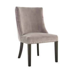 Regents Park Grey Velvet Tufted Back Dining Chair - thumbnail 3