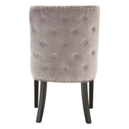 Regents Park Grey Velvet Tufted Back Dining Chair - thumbnail 5