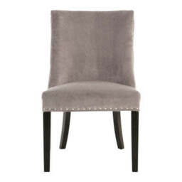 Regents Park Grey Velvet Tufted Back Dining Chair - thumbnail 2