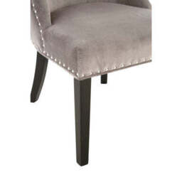 Regents Park Grey Velvet Tufted Back Dining Chair - thumbnail 6
