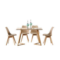 Jamie Lorenzo Dallas Dining Set - Vanilla / Set of 4 / White