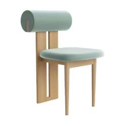 Izumi Chair - Light Blue / Walnut / Singular